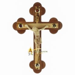 Olive Wood Mahogany Budded Crucifix Wooden Corpus Medium