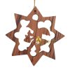 Handcrafted Olive Wood Christmas Ornament from Bethlehem
