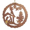 Handcrafted Olive Wood Christmas Ornament from Bethlehem
