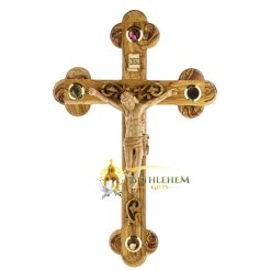 Wooden Large Budded  Crucifix