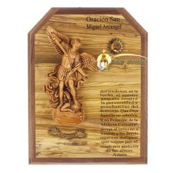 Saint Michael The Archangel Wall Plaque Prayer in Spanish Large
