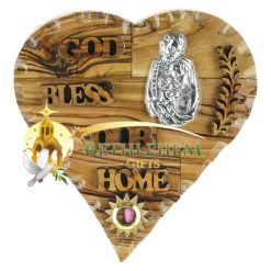 Heart shape God bless plaque