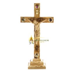 Wooden Large Latin Crucifix on Base